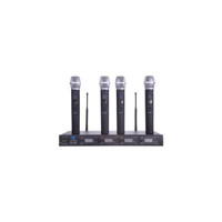 Kvalitný bezdrôtový mikrofonový set PLL-400 UHF - 4 ručné mikrofony