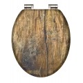 WC sedátko High Gloss MDF pomalypadajúce / Soft Close Rustikal / Solid Wood