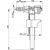 Napúšťací ventil bočný pre keramické nádržky A15  3/8''